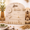 Planning semainier enfant en bois personnalisé - Calendrier éducatif