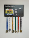 Support médailles et dossards running personnalisé - Noir et blanc