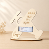 Support bracelet de naissance avion personnalisé en bois - Cadeau bébé