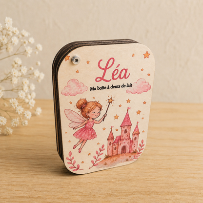 Boîte à dents personnalisée en bois - Cadeau enfant