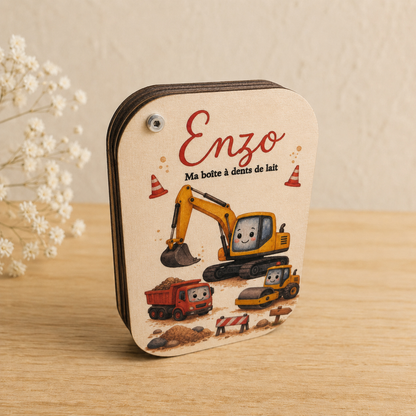 Boîte à dents personnalisée en bois - Cadeau enfant