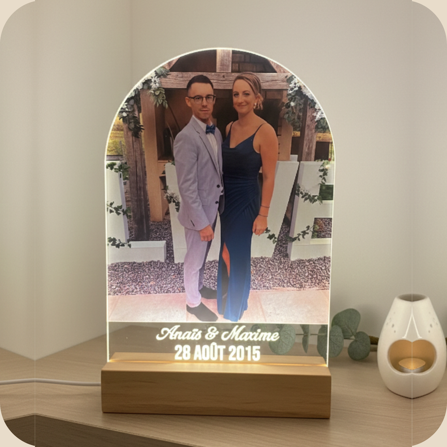 Lampe LED photo personnalisée