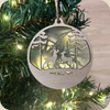Boule de Noël sportive Givrés personnalisée en bois - Modèle 2