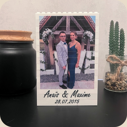 Cadre Photo LEGO Personnalisé - Briques Imprimées