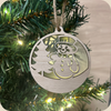 Boule de Noël sportive Givrés personnalisée en bois - Modèle 1