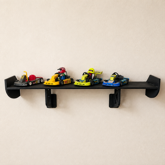 Étagère "spoiler" voitures miniatures en bois - Cadeau passionné automobile