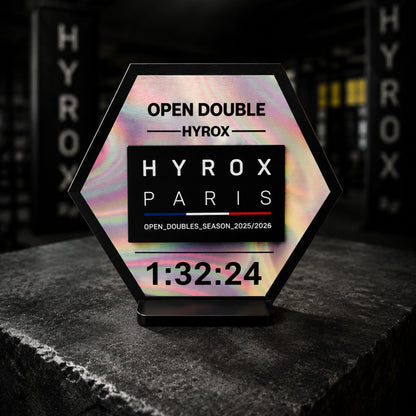 Support Patch HYROX gravure catégorie temps - Atelier de Soan
