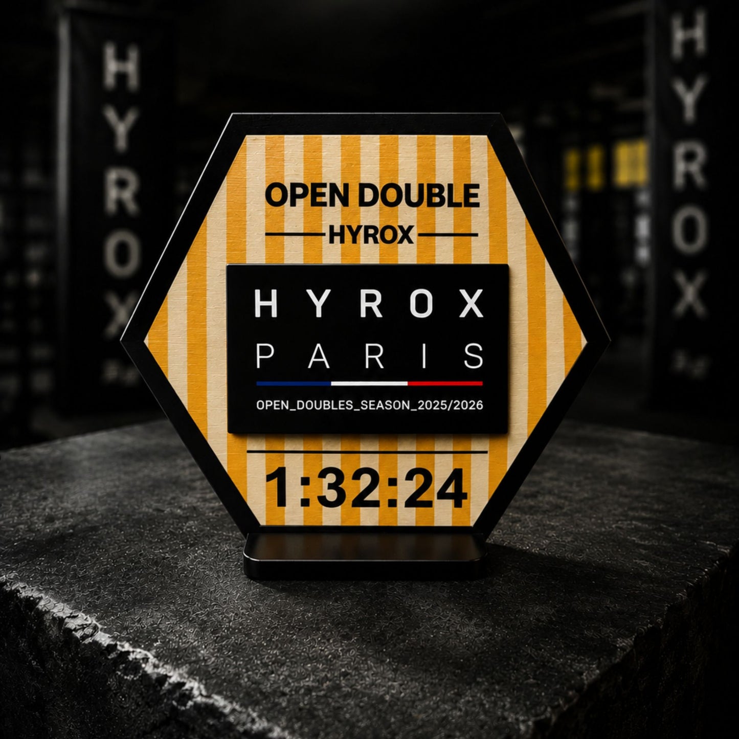 Support HYROX bois avec socle inclus - Atelier de Soan